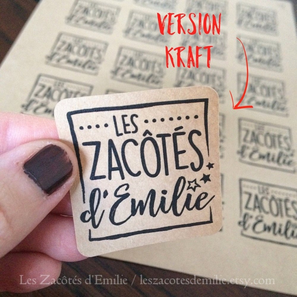 Autocollants en papier "Merci d'acheter local" avec bouquet de tulipes - Les Zacôtés d’Emilie
