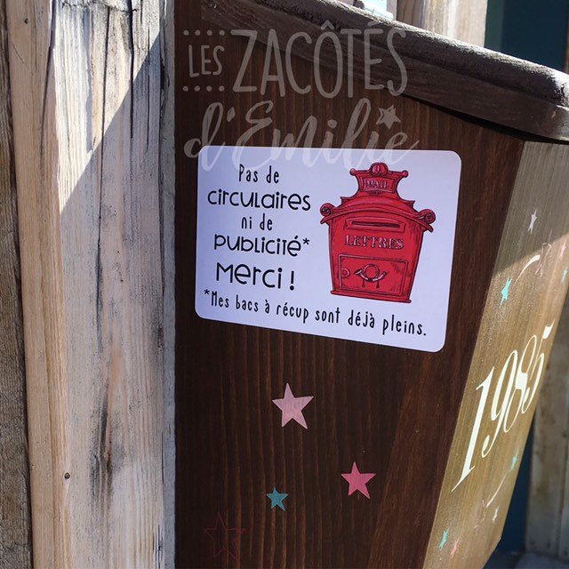 Autocollants "Pas de circulaires ni de publicités" en vinyle waterproof - Les Zacôtés d’Emilie