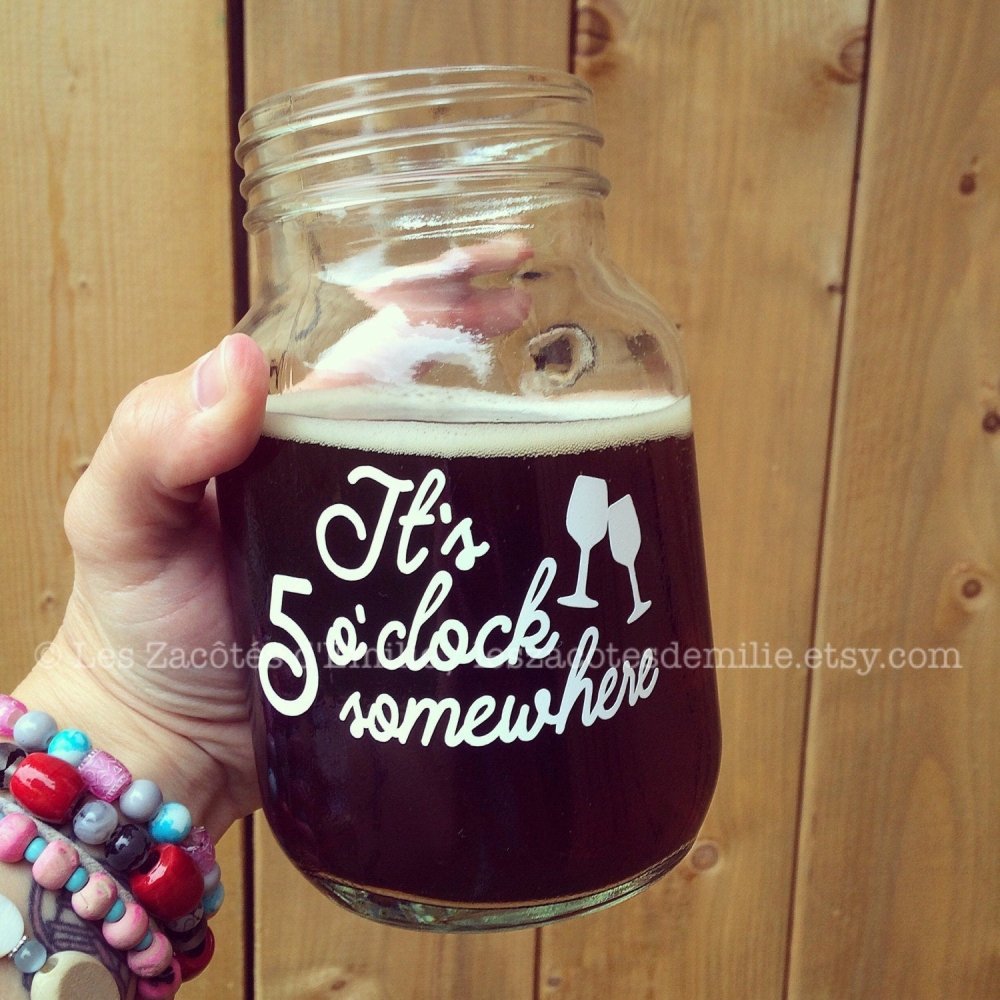 Décalque " It's 5 o'clock somewhere" - Les Zacôtés d’Emilie