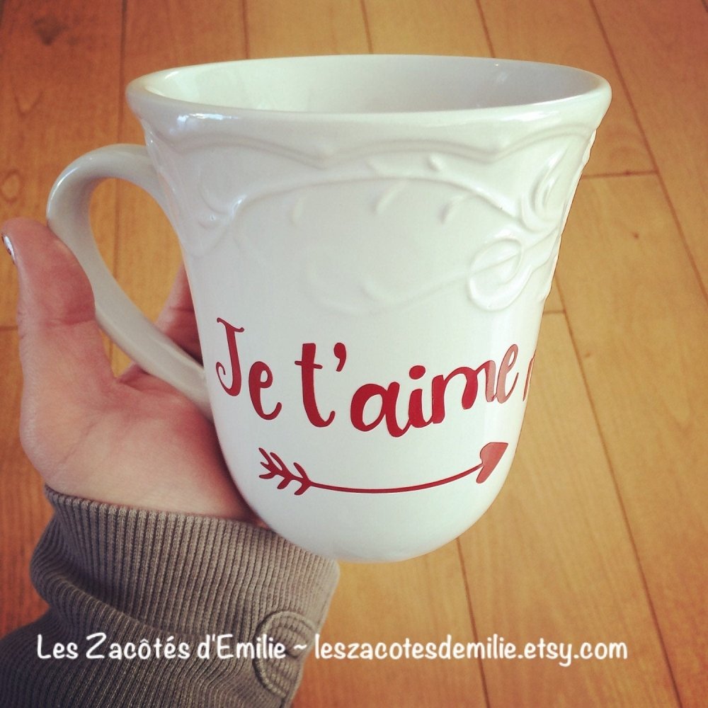 Décalque "Je t'aime mon amour" - Les Zacôtés d’Emilie
