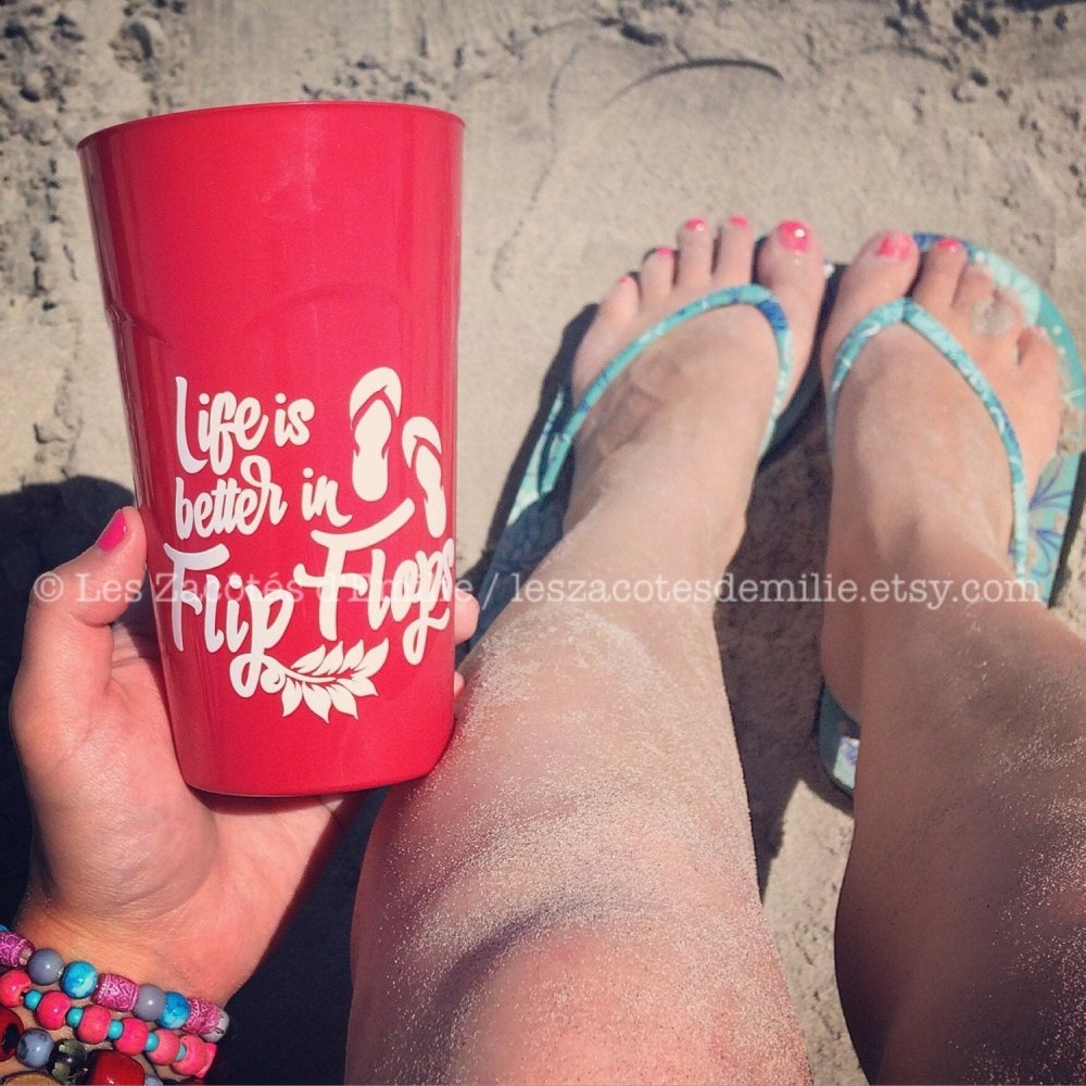 Décalque "Life is better in flip flops" - Les Zacôtés d’Emilie