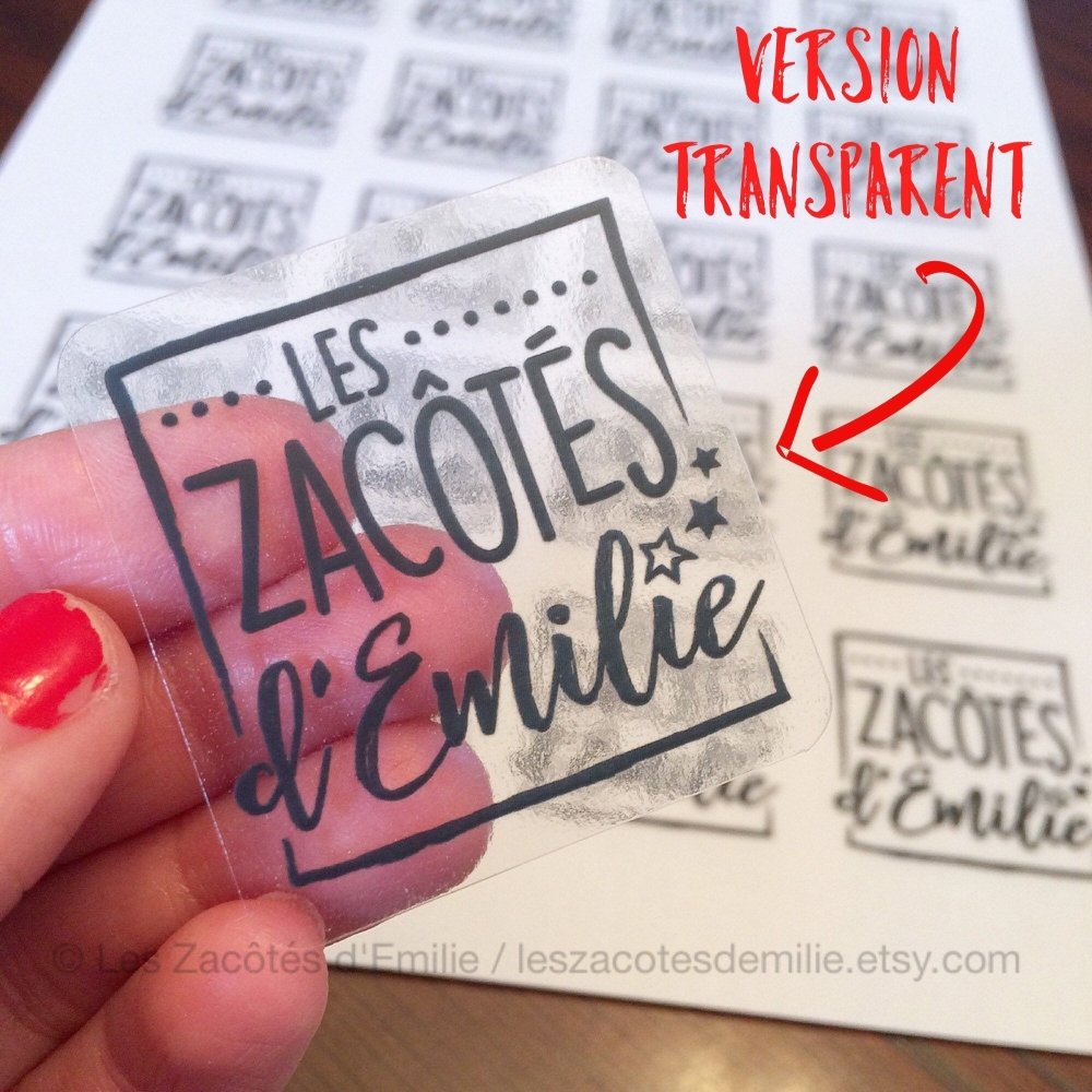 Feuille d'autocollants pour les commandes personnalisées - Les Zacôtés d’Emilie