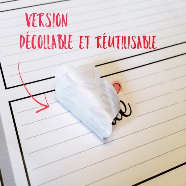 Lot d'autocollants de LICORNES - Les Zacôtés d’Emilie