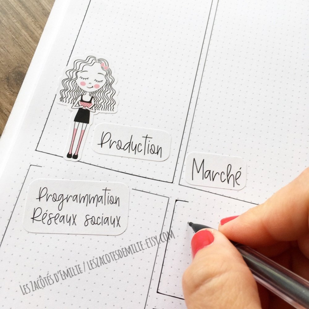 Lot d'autocollants pour les entrepreneurs, girlboss - Les Zacôtés d’Emilie