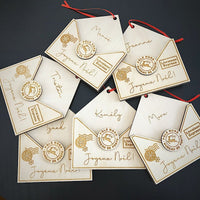 Ornement en bois: Enveloppe pour cartes cadeaux et argent - Les Zacôtés d’Emilie