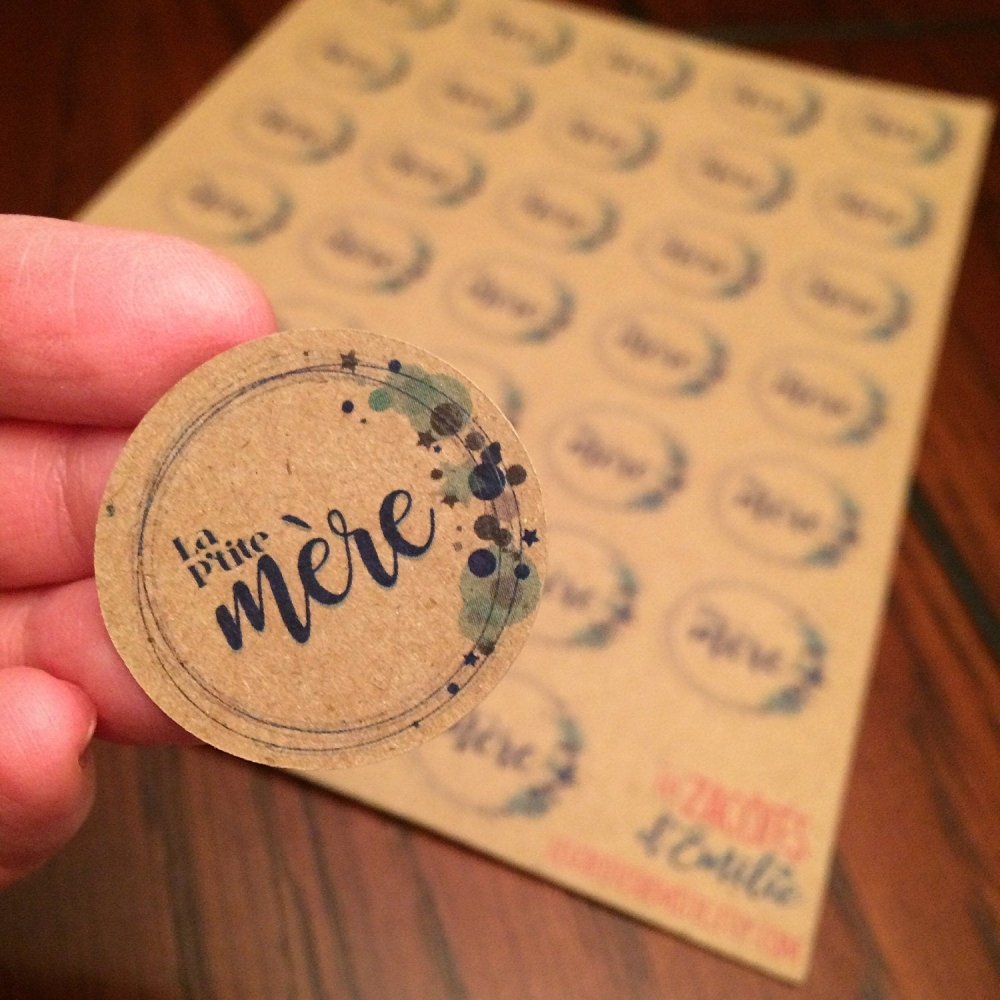Personnalisation d'autocollant papier - Les Zacôtés d’Emilie