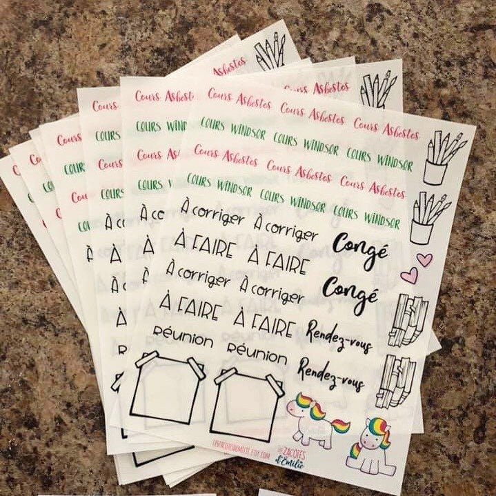 Personnalisation d'autocollant papier - Les Zacôtés d’Emilie