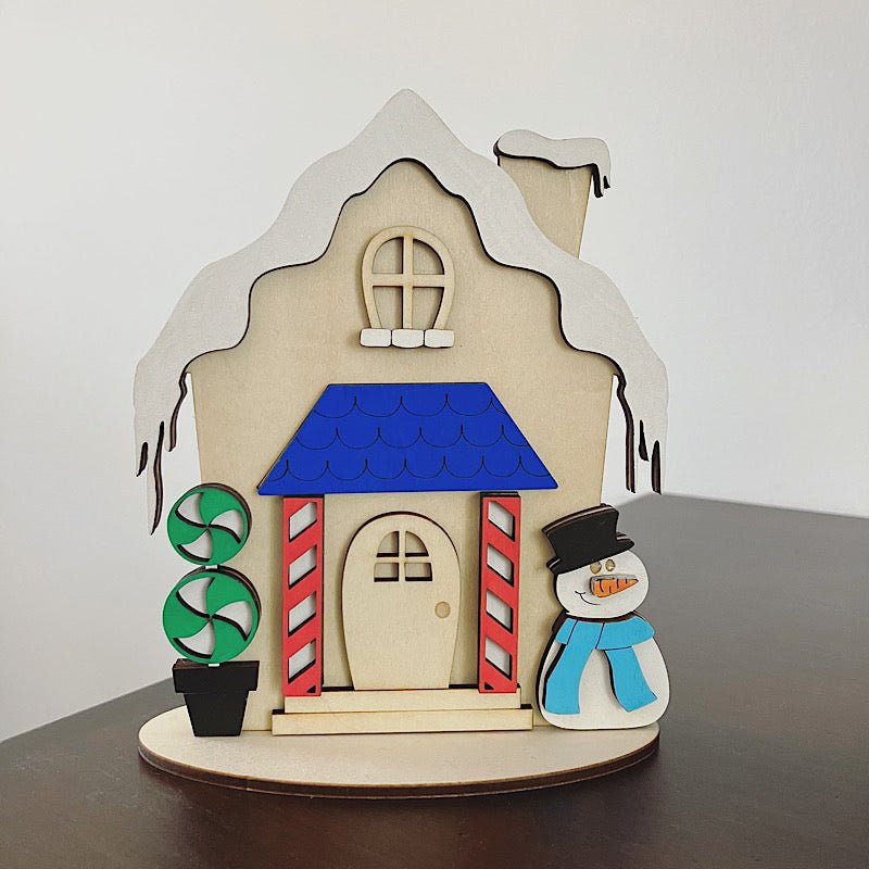 Petite maison en bois: la maison bonhomme de neige - Les Zacôtés d’Emilie