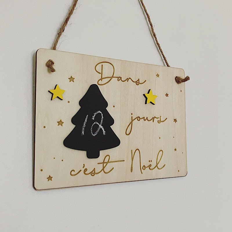 Plaquette décompte de Noël - Les Zacôtés d’Emilie