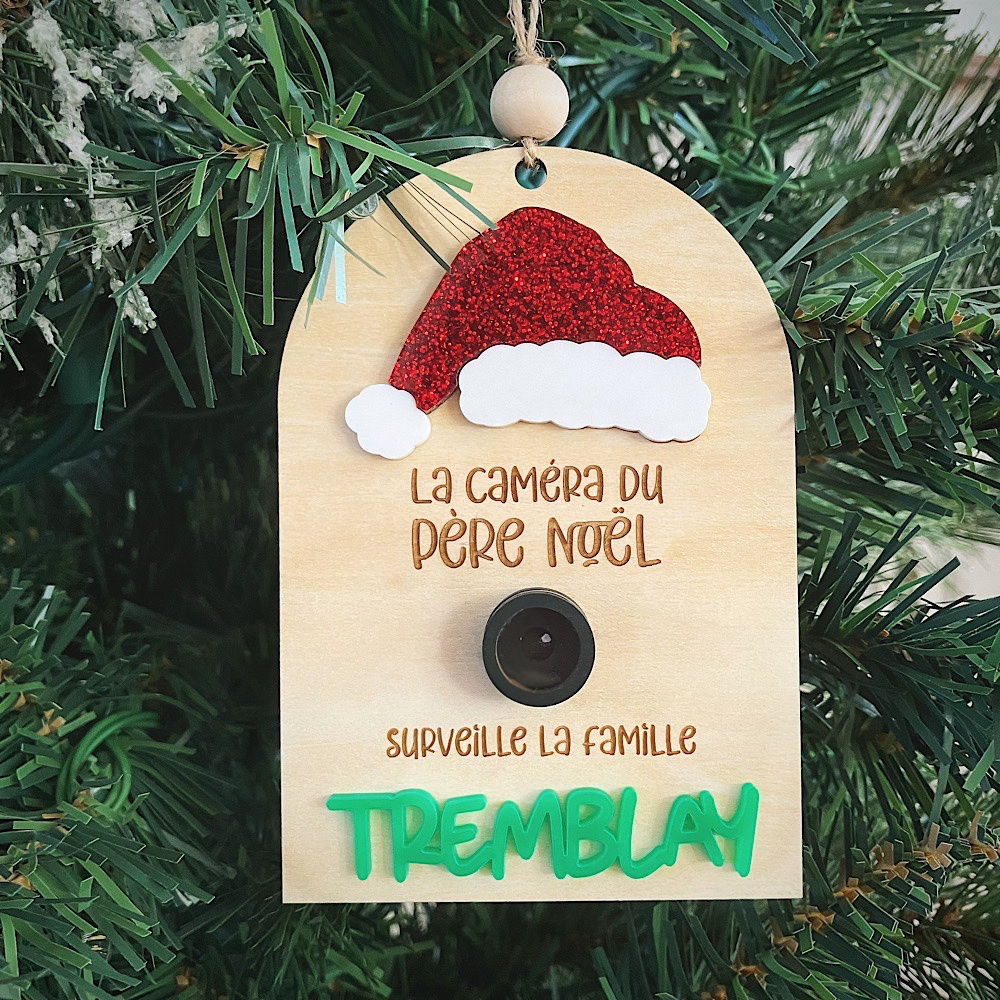 Ornement la caméra du Père Noël
