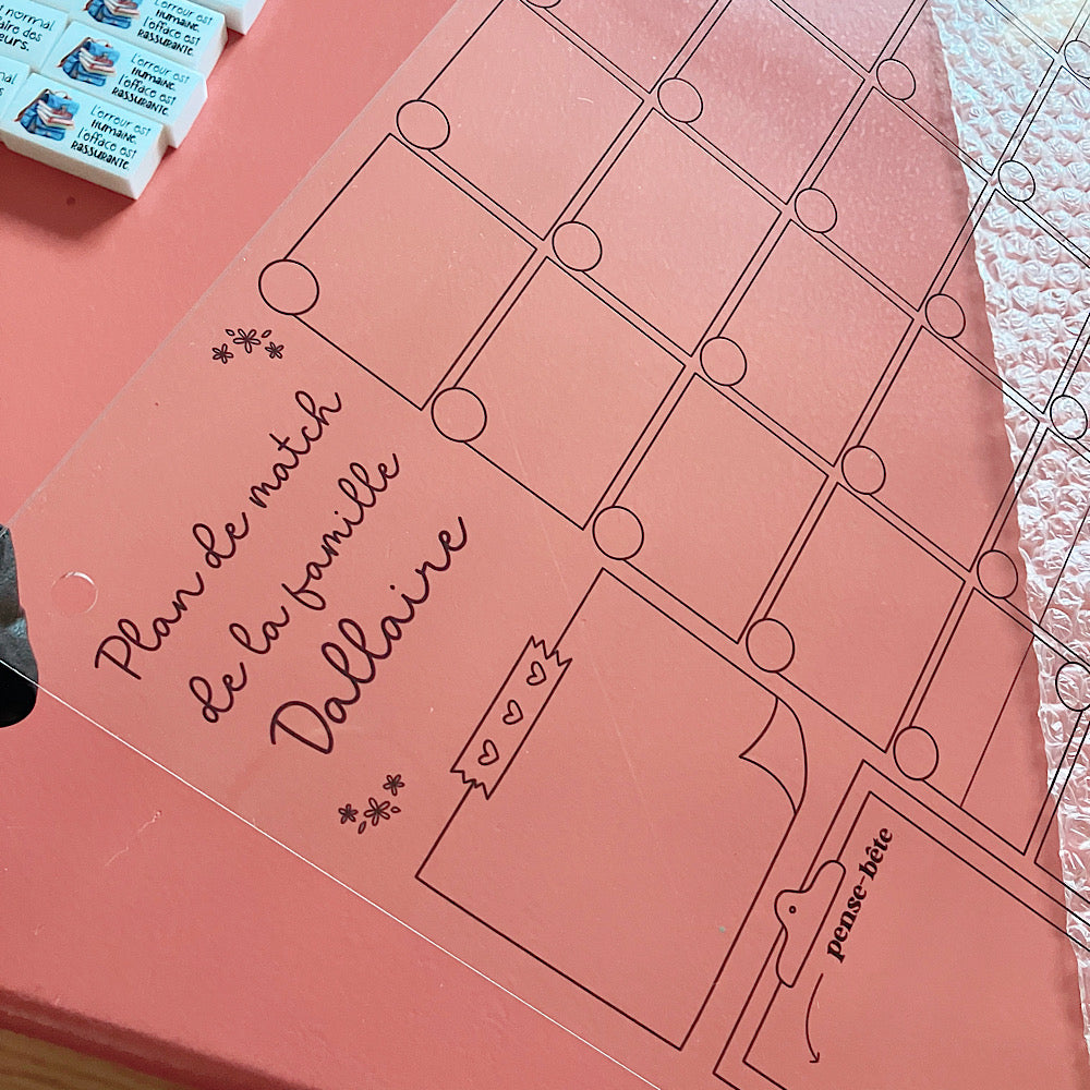 Calendrier mural en acrylique