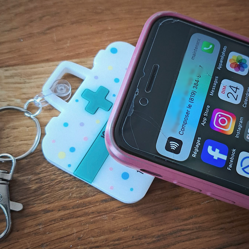 Porte-clé trousse de premiers soins pour numéro d'urgence