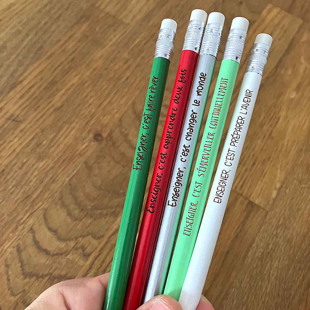 Lot de 5 crayons de plomb pour les professeurs