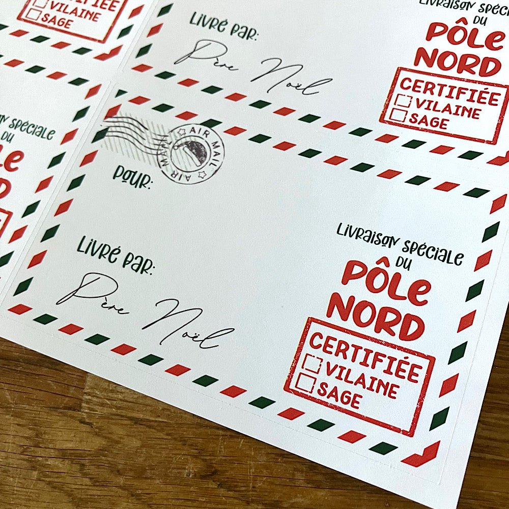 Autocollants "Livraison spéciale du Pôle Nord" - Les Zacôtés d’Emilie