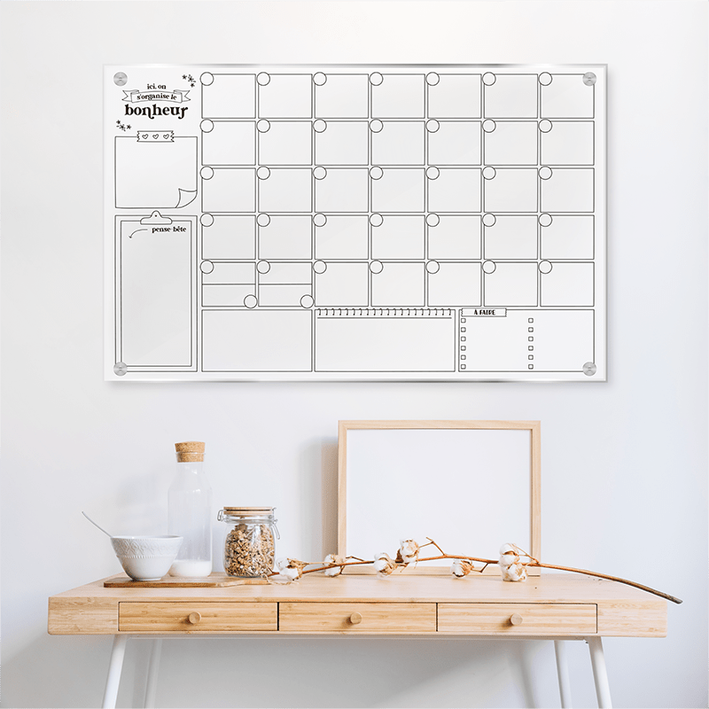 Calendrier mural en acrylique - Les Zacôtés d’Emilie
