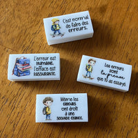 Lot de 4 gommes à effacer (garçon) - Les Zacôtés d’Emilie
