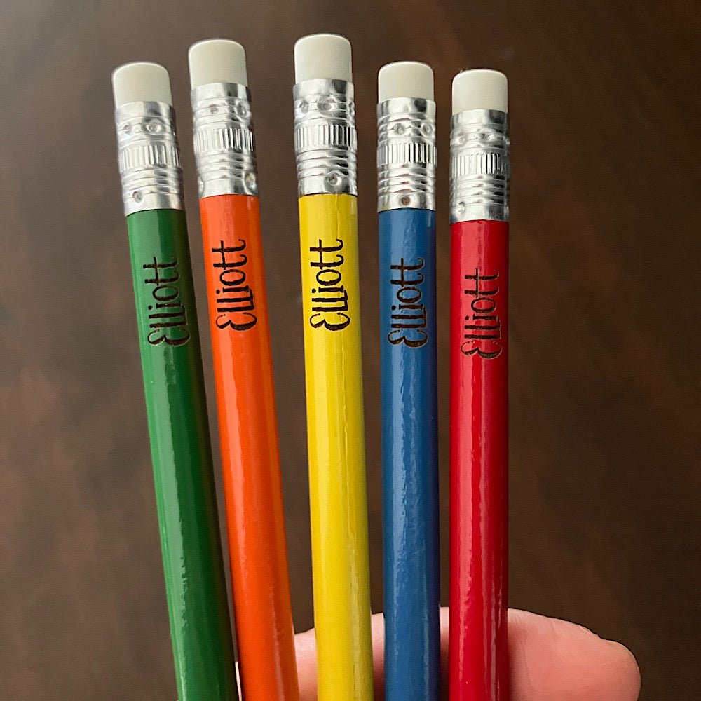 Lot de 5 crayons de plomb avec prénom - Les Zacôtés d’Emilie