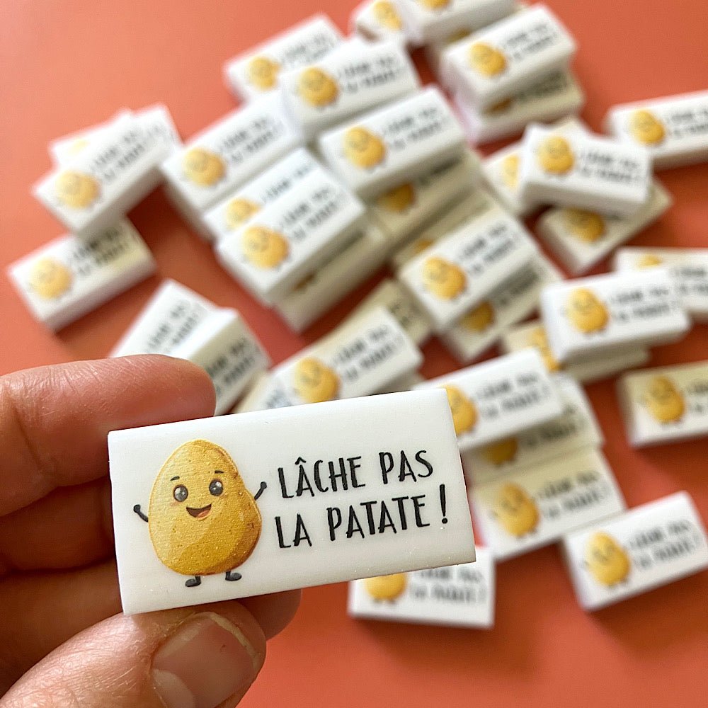 Lot de gommes à effacer: Lâche pas la patate ! - Les Zacôtés d’Emilie