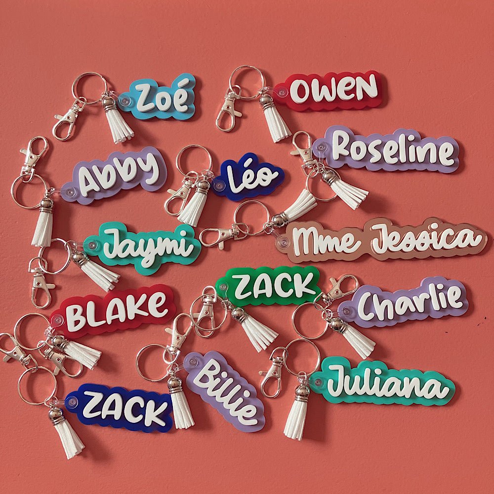 Porte - clé prénom en acrylique - Les Zacôtés d’Emilie