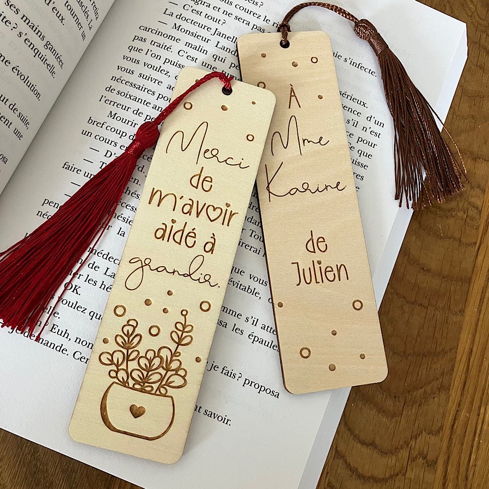 Signet "Merci de m'avoir aidé à grandir." - Les Zacôtés d’Emilie