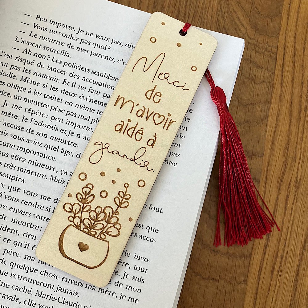Signet "Merci de m'avoir aidé à grandir." - Les Zacôtés d’Emilie