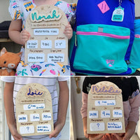 Tableau pour première journée d'école - Les Zacôtés d’Emilie