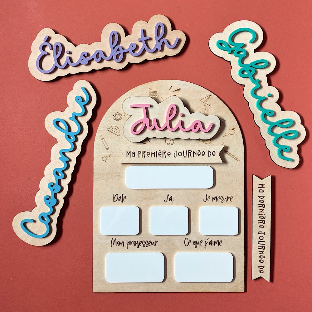Tableau pour première journée d'école - Les Zacôtés d’Emilie