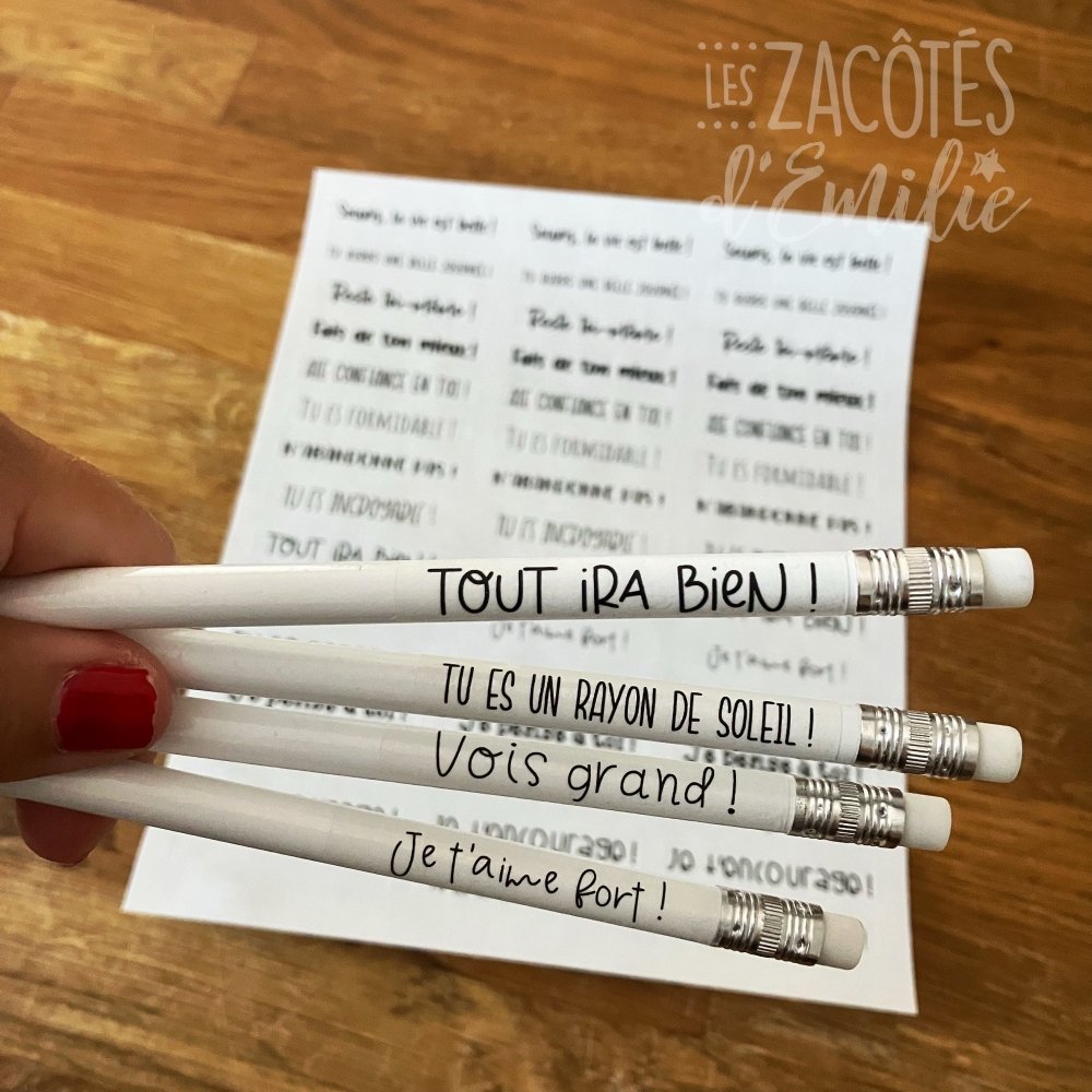 Autocollants en papier de phrases encourageantes et positives - Les Zacôtés d’Emilie