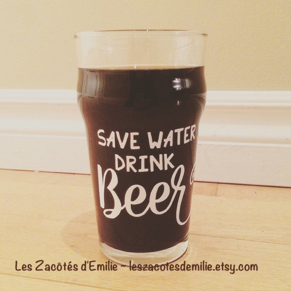 Décalque "Save water, drink beer" - Les Zacôtés d’Emilie