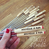 Lot personnalisé de 6 fourchettes à fondue - Les Zacôtés d’Emilie
